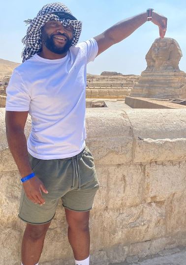Temba Bavuma during a trip to pyramids in Egypt