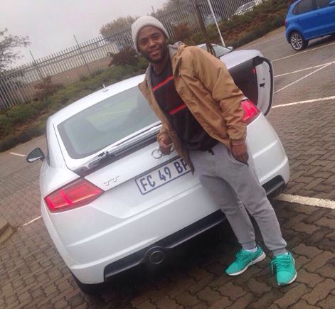 Temba Bavuma with his Audi TT Sports car