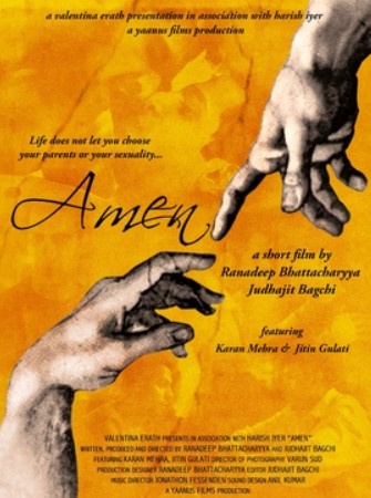 The poster of the short film 'Amen' (2010)