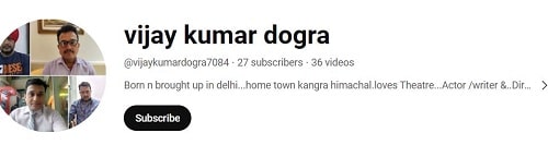 Vijay Kumar Dogra's YouTube channel