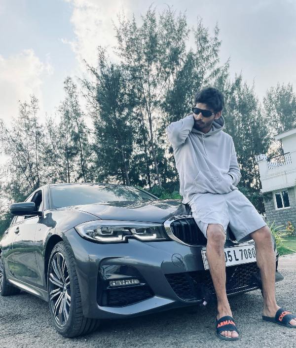 Vijay Varma with his BMW 330i