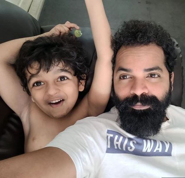 Vinay Forrt with his son