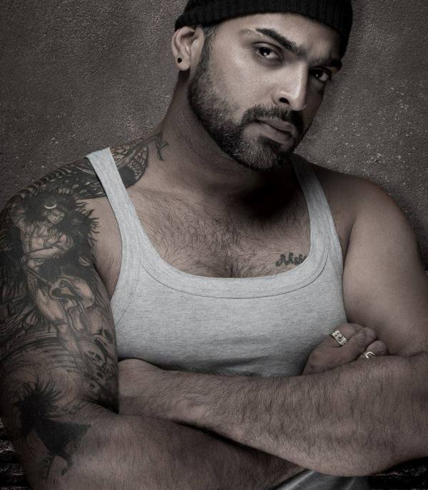 Vinay Gowda's Lord Shiva tattoo on his right arm