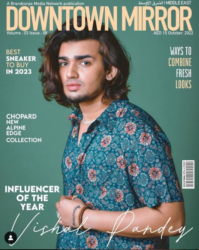 Vishal Pandey on a cover of Downtown Mirror Magazine 