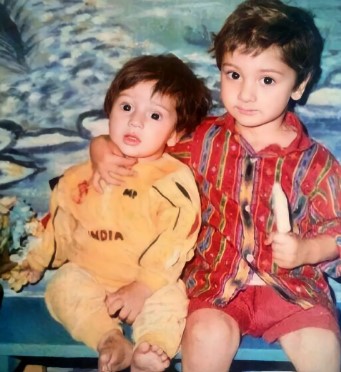 A childhood picture of Danish Bhat with his brother