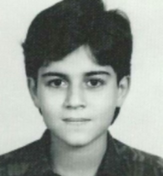 A childhood picture of Sajjad Delafrooz