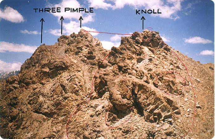 A photo describing the features of Knoll where Thapar fought and was killed