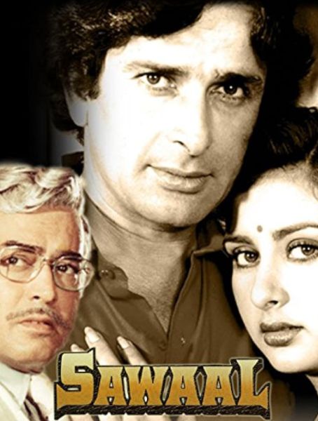 A poster of the film Sawaal (1982) in which Sham Kaushal made his debut as a stuntman