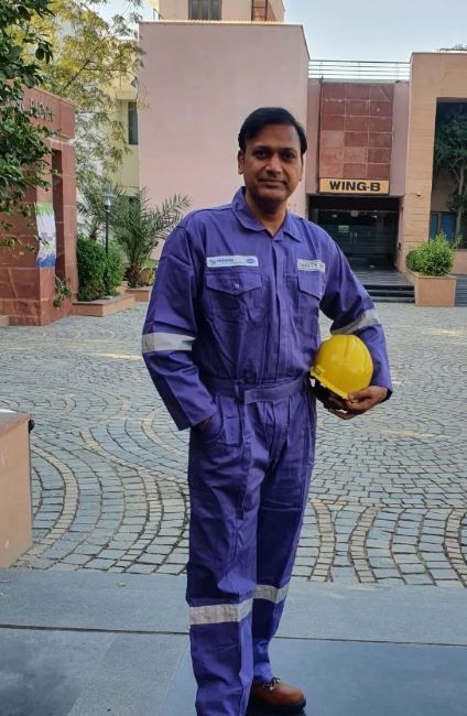 Ajay Goel at Barmer, Rajasthan oil field
