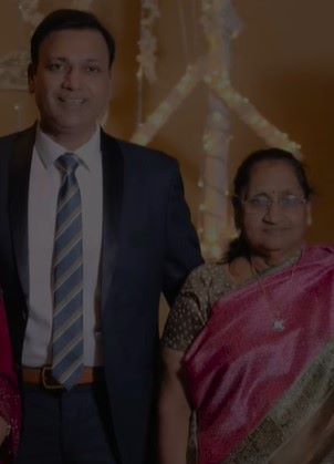 Ajay Goel with his mother