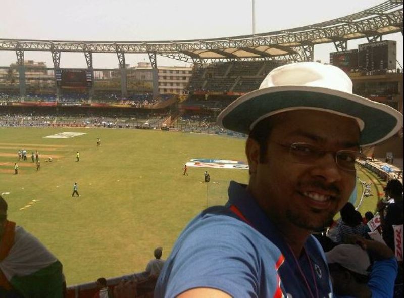 Anuj Singhal at the Wankhede Stadium in Mumbai