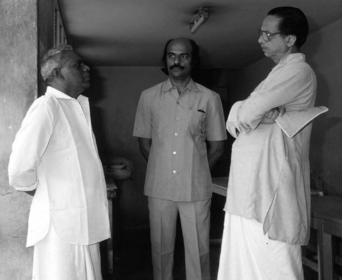 Bharat Gopy with Kavalam Narayana Panicker and Devarajan Master