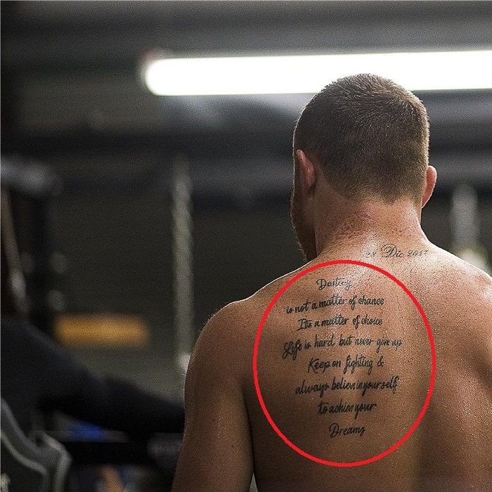 Canelo Alvarez's quote tattoo