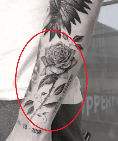 Canelo Alvarez's rose tattoo