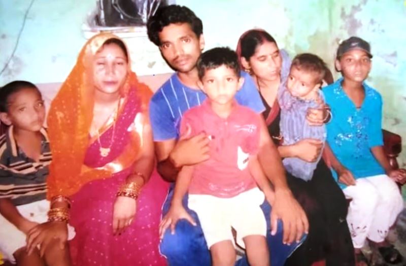 Childhood picture of Guman Singh with his family