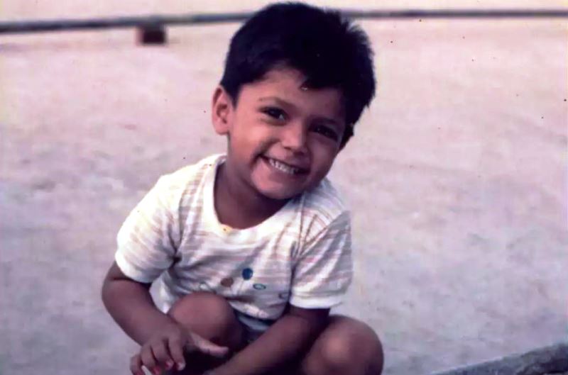 Childhood picture of Rakshit Shetty