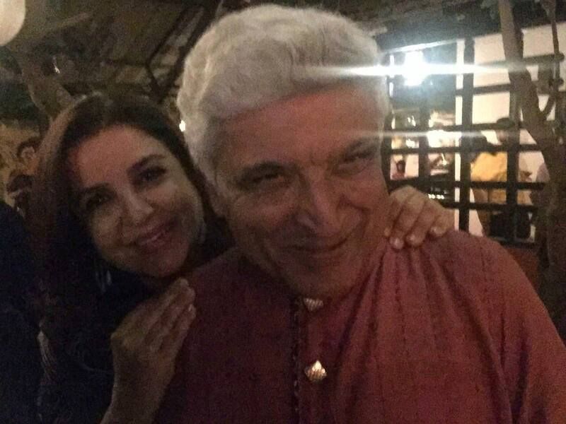 Farah Khan with Javed Akhtar (right)