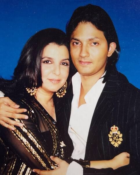 Farah Khan with her husband, Shirish Kunder (right)