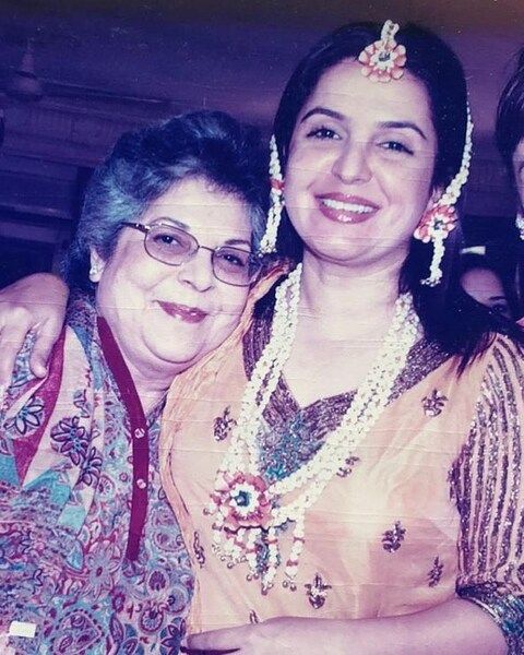 Farah Khan with her mother, Menka Irani (left)