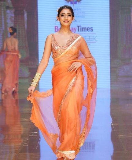Gargee Nandy walking the ramp at the Bombay Times Fashion Week