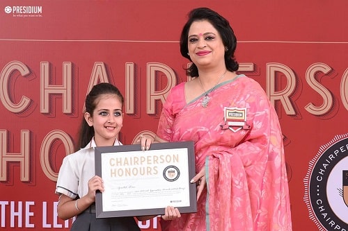 Gurket Kaur being honoured at her school