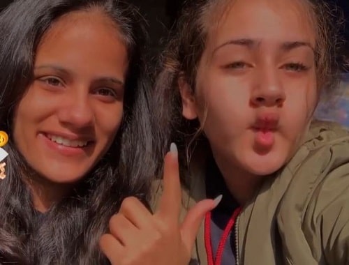 Gurket Kaur with her sister