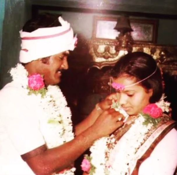 Jaggesh and Parimala's wedding picture