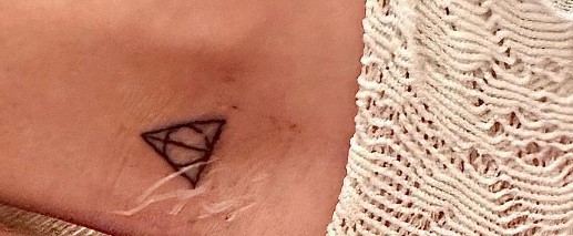 Jasmine's tattoo on her left ankle
