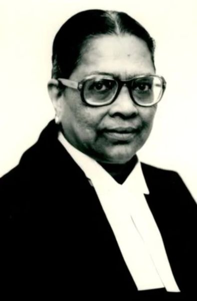 Justice Fathima wearing the formal robes