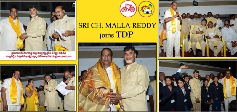 Malla Reddy when he joined TDP