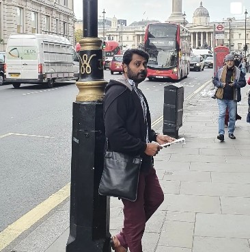 Narain Ram during a trip to London