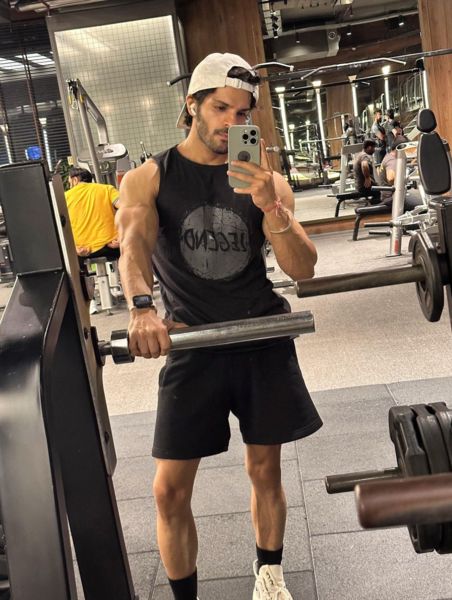 Nikhil Mehta during his gym session