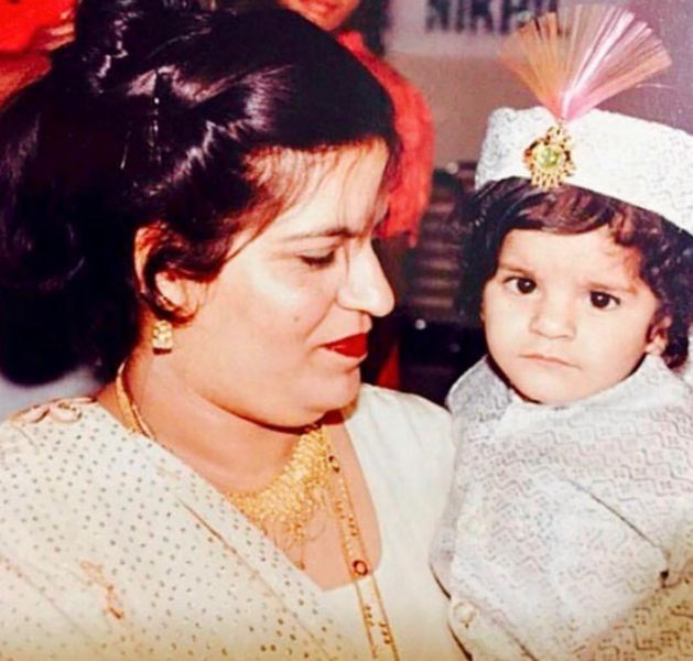 Nikhil Mehta with his mother