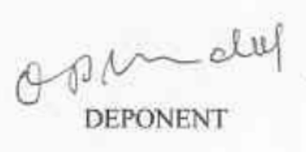 Om Prakash Jindal's signature