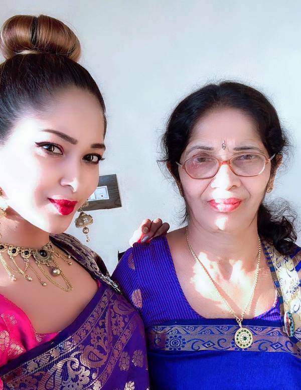 Pavi Poovappa and her mother