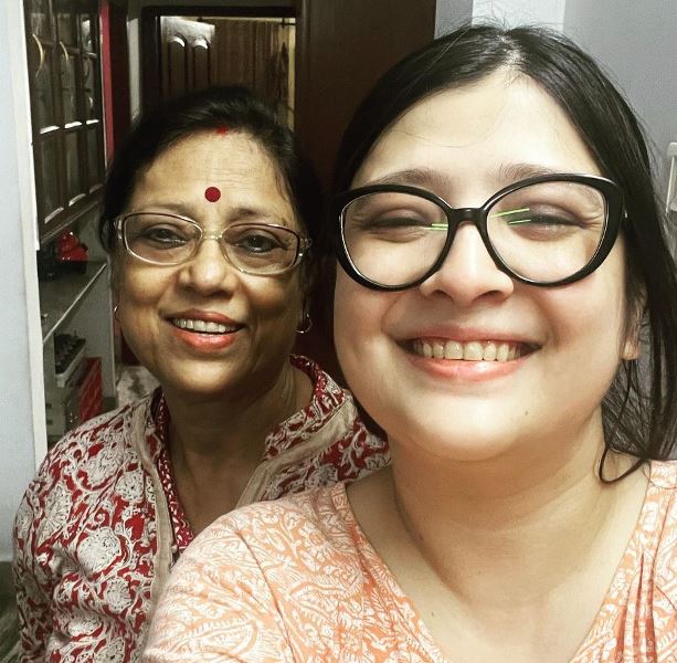 Piya Chakraborty with her mother
