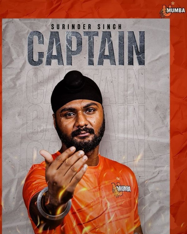Poster of Surinder Singh as U Mumba's skipper