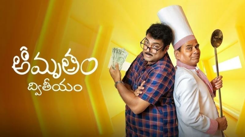 Poster of Telugu sitcom Amrutham Dhvitheeyam (2020)