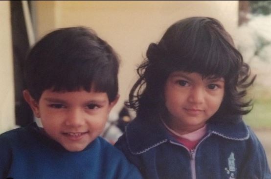 Premila Morar in childhood with her brother