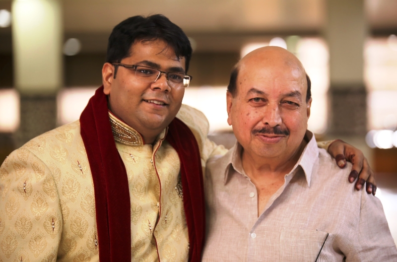 Rajkumar Keswani with his son, Raunaq Keswani