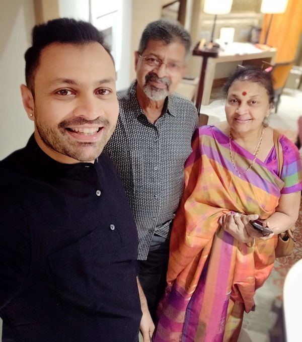 Rakesh Raghunathan with his parents