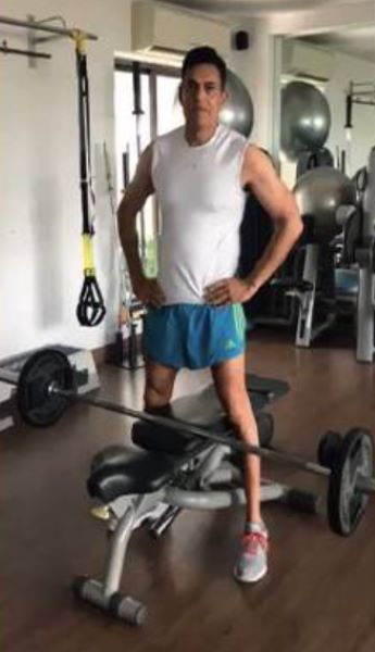 Sajjan Jindal at the gym