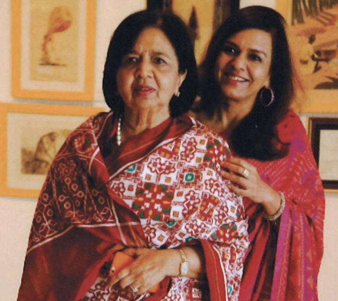 Sangita Jindal (right) with her mother, Urmila Kanoria