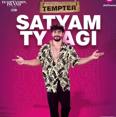Satyam Tyagi on the poster of Temptation Island India