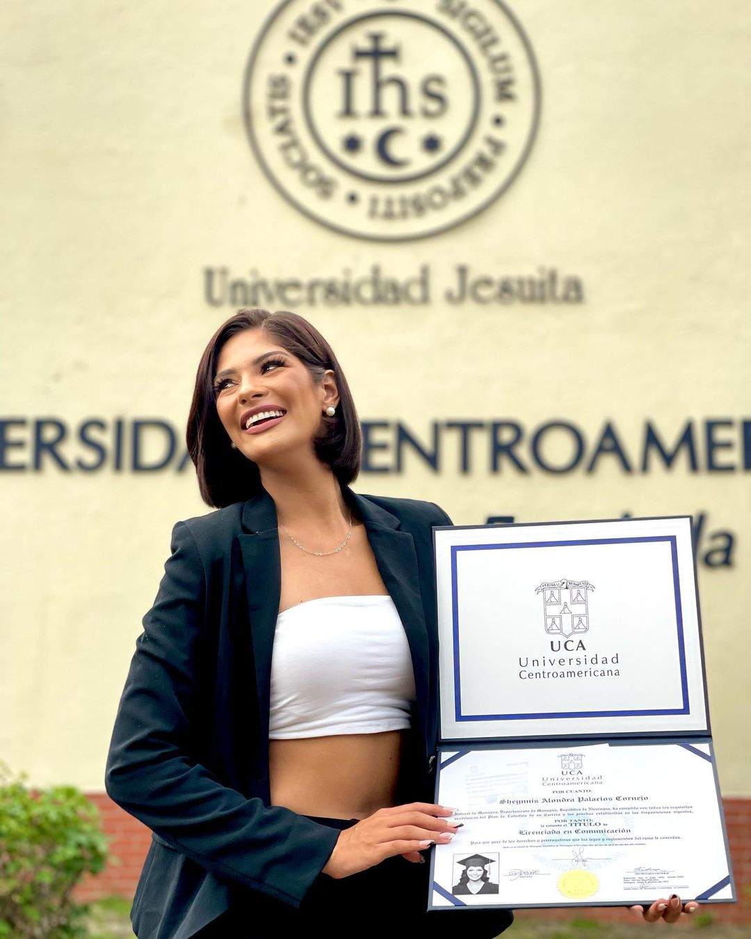 Sheynnis Palacios after receiving her bachelor's degree