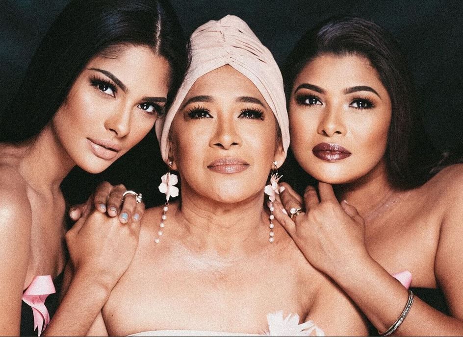 Sheynnis Palacios with maternal grandmother, Silvia Cornejo and her mother, Raquel Cornejo (left to right)