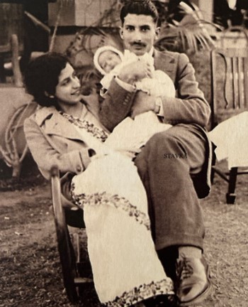 Sillo Manekshaw and her husband, Sam Manekshaw with their first daughter