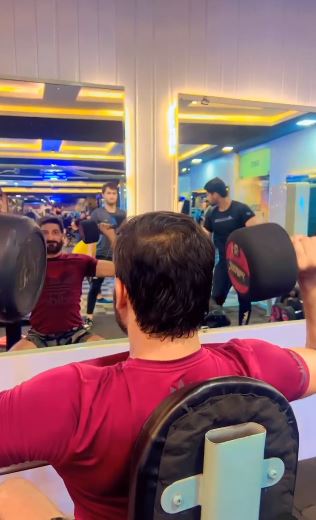 Sohail Tanvir during his workout session