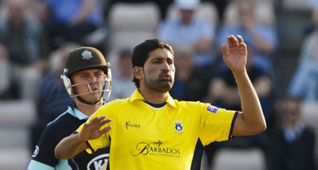 Sohail tanvir playing a Twenty20 Blast match for Somerset