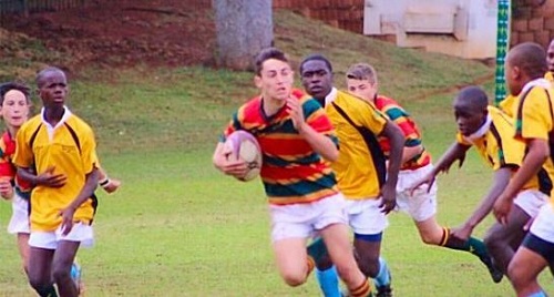 Tayne De Villiers in a rugby match